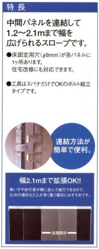 アルミ連結タイプスロープ